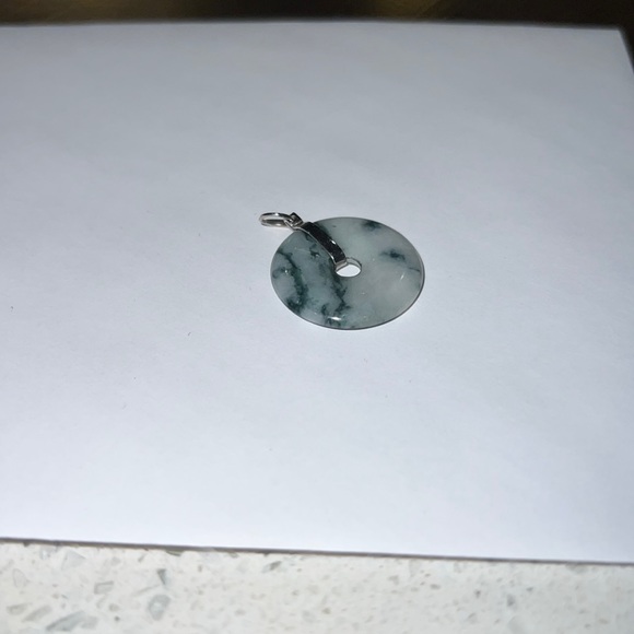 Authentic Jade green Donut Pendant - Picture 1 of 4